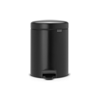 Brabantia NewIcon Poubelle à pédale - 5 litres - seau intérieur en plastique - noir mat