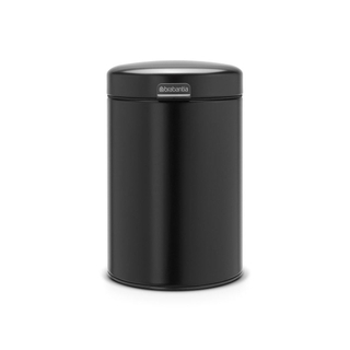 Brabantia NewIcon Poubelle - 3 litres - murale - seau intérieur en plastique - noir mat