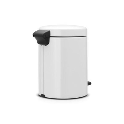 Brabantia NewIcon Poubelle à pédale - 5 litres - seau intérieur en plastique - blanc