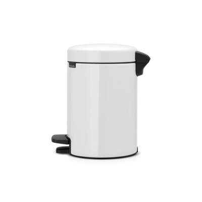 Brabantia NewIcon Poubelle à pédale - 3 litres - seau intérieur en plastique - blanc