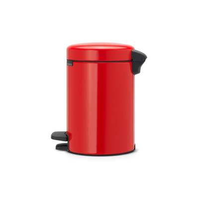 Brabantia NewIcon Poubelle à pédale - 3 litres - seau intérieur en plastique - rouge passion