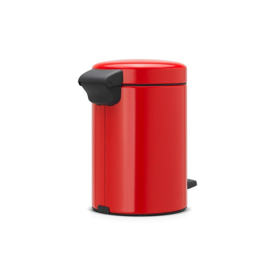 Brabantia NewIcon Poubelle à pédale - 3 litres - seau intérieur en plastique - rouge passion