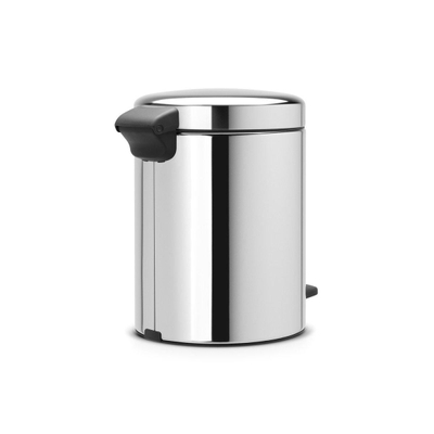 Brabantia NewIcon Poubelle à pédale - 5 litres - seau intérieur en plastique - acier brillant