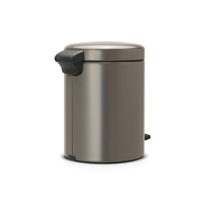 Brabantia NewIcon Poubelle à pédale - 5 litres - seau intérieur en plastique - platine