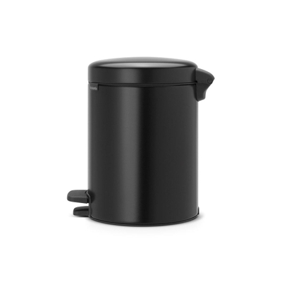 Brabantia NewIcon Poubelle à pédale - 5 litres - seau intérieur en plastique - noir mat