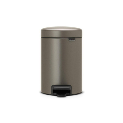 Brabantia NewIcon Poubelle à pédale - 3 litres - seau intérieur en plastique - platine