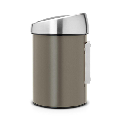 Brabantia Touch Bin Afvalemmer - wand - 3 liter - kunststof binnenemmer - platinum
