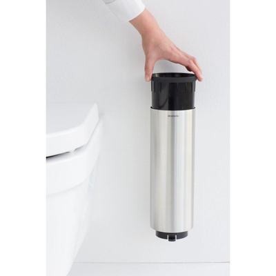 Brosse de toilette Brabantia Profile - 12x11x43cm - support - avec manette - acier mat