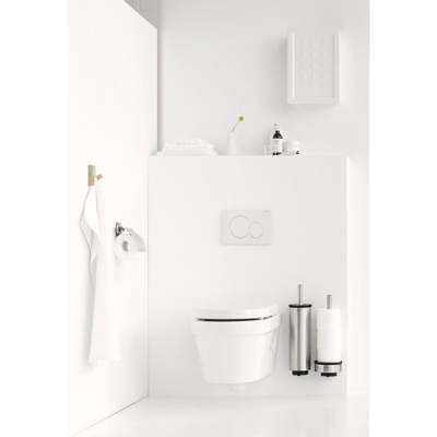 Support de rouleau de papier toilette Brabantia Profile - avec couvercle - profil acier mat
