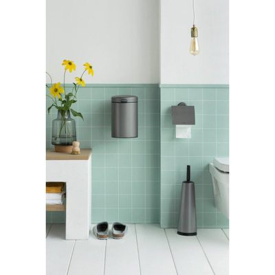 Brabantia Profile Porte-rouleau toilette - avec couvercle - profile platinum