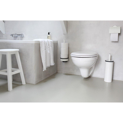 Brabantia Profile Porte-rouleau toilette - 3 rouleaux - avec barre - blanc
