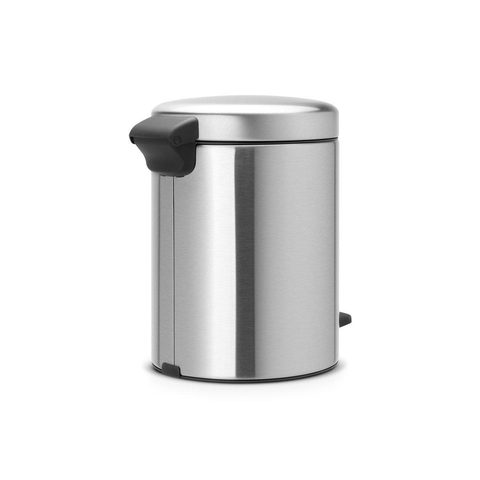 Brabantia Poubelle à pédale 5L avec seau intérieur synthétique Matt Steel SW237265