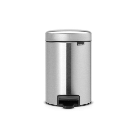 Brabantia Newlcon Poubelle à pédale 3L Avec seau intérieur synthétiqueMatt Steel SW237252
