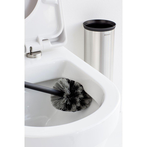 Brabantia Profile Toiletborstel - 12x11x43cm - houder- met beugel - matt steel SW237210