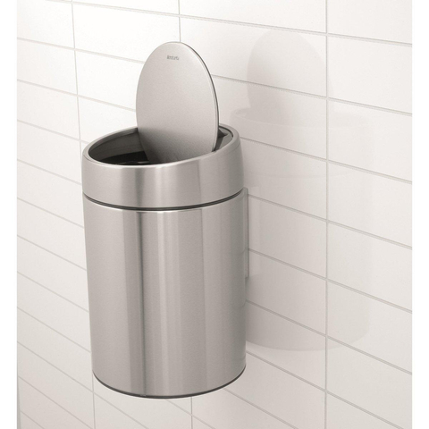 Brabantia Poubelle 5L avec seau intérieur synthétique Matt Steel Fingerprint Proof SW237288