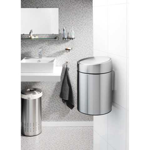 Brabantia Poubelle 5L avec seau intérieur synthétique Matt Steel Fingerprint Proof SW237288