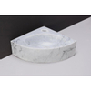 Forzalaqua Turino hoekfontein 30x30x10cm 1 kraangat driehoek carrara gepolijst marmer SW230670 Forzalaqua Turino hoekfontein 30x30x10cm 1 kraangat driehoek carrara gepolijst marmer SW230670