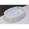 Forzalaqua Firenze waskom 50x30x12cm ovaal carrara gepolijst marmer SW230677 Forzalaqua Firenze waskom 50x30x12cm ovaal carrara gepolijst marmer SW230677