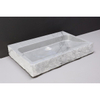 Forzalaqua Palermo wastafel 80.5x51.5x9cm rechthoek 1 wasbak geen kraangat carrara gepolijst gekapt marmer SW230741 Forzalaqua Palermo wastafel 80.5x51.5x9cm rechthoek 1 wasbak geen kraangat carrara gepolijst gekapt marmer SW230741