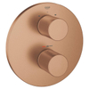 Grohe Grohtherm-3000 Cosmopolitan afbouwdeel voor inbouw douche-/badkraan met omstel en stopkraan m. volumeregelaar brushed warm sunset SW98754 Grohe Grohtherm-3000 Cosmopolitan afbouwdeel voor inbouw douche-/badkraan met omstel en stopkraan m. volumeregelaar brushed warm sunset SW98754