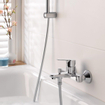 Grohe Vitalio Go glijstangset met handdouche 1 stand 10cm doorsnede 62cm met doucheslang 175cm chroom SW87128