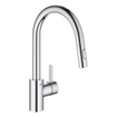 Grohe Eurosmart Cosmopolitan 1-gats keukenkraan met uittrekbare dual spray chroom TWEEDEKANS OUT7386