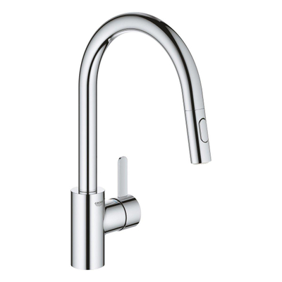 Grohe Eurosmart Cosmopolitan 1-gats keukenkraan met uittrekbare dual spray chroom TWEEDEKANS