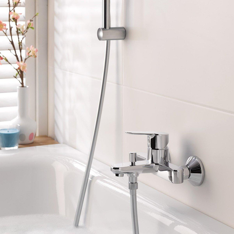 Grohe Vitalio Go Glijstangset - 62cm - met handdouche diameter 10cm - 1 straalsoort - doucheslang 175cm - chroom SW87128