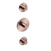 Hotbath Cobber Robinet thermostatique douche encastrable 2 robinets d'arrêt Or rose brillant SW237329 Hotbath Cobber Robinet thermostatique douche encastrable 2 robinets d'arrêt Or rose brillant SW237329