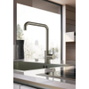 Hotbath Cobber Opbouw keukenmengkraan - met draaibare L-uitloop - PVD - geborsteld messing (goud) SW230020