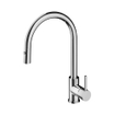 Robinet mélangeur de cuisine Hotbath Fellow avec douchette extractible chrome SW230394