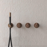 Hotbath Cobber Mitigeur thermostatique encastré bain/douche avec 2 robinets d'arrêt sans bec laiton poli SW237456