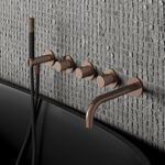 Hotbath Cobber Mitigeur thermostatique de bain encastré avec 2 robinets d'arrêt avec bec blanc mat SW237467