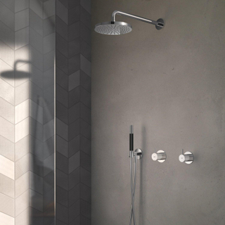 Hotbath Cobber Kit de douche encastrable avec inverseur 2 voies noir mat