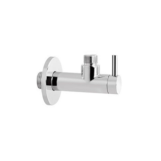 Hotbath Pal hoekstopkraan rond met filter 1/2" messing geborsteld PVD