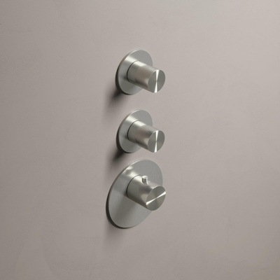 Hotbath Archie partie apparente thermostatique avec 2 robinets d'arrêt Inox 316