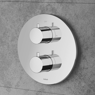 Hotbath Buddy afbouwdeel thermostaat met 2 functies omstel chroom
