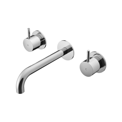 Hotbath Cobber afbouwdeel wastafelmengkraan en 18 cm uitloop geborsteld messing (goud) PVD OUTLETSTORE