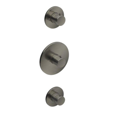 Hotbath Cobber mitigeur thermostatique encastré 2 robinets d'arrêt fer vieilli