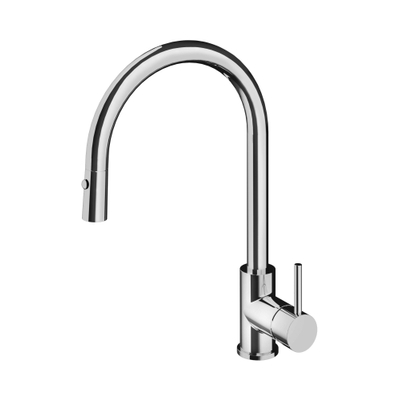 Robinet de cuisine Hotbath Fellow avec douchette extractible en fer vieilli
