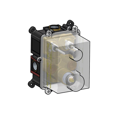 Hotbath Cobber Inbouwthermostaat met 2 pushbuttons rond verouderd ijzer