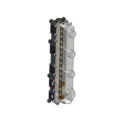 Hotbath Cobber Inbouwthermostaat met 3 pushbuttons verticale plaatsing geborsteld koper PVD