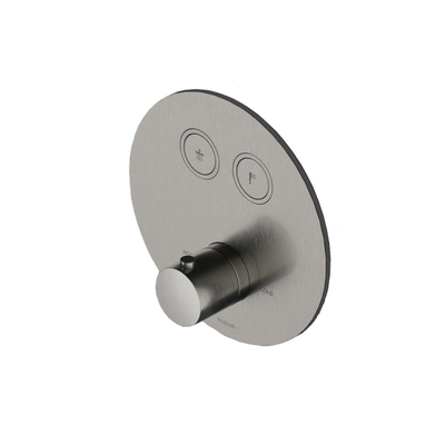 Hotbath Cobber Inbouwthermostaat met 2 pushbuttons rond verouderd ijzer