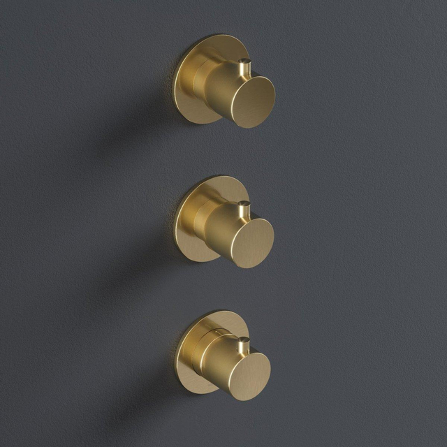 Hotbath Cobber Afbouw douche thermostaat met 2 stopkranen verticale plaatsing - Verouderd ijzer CB7066EXTAI