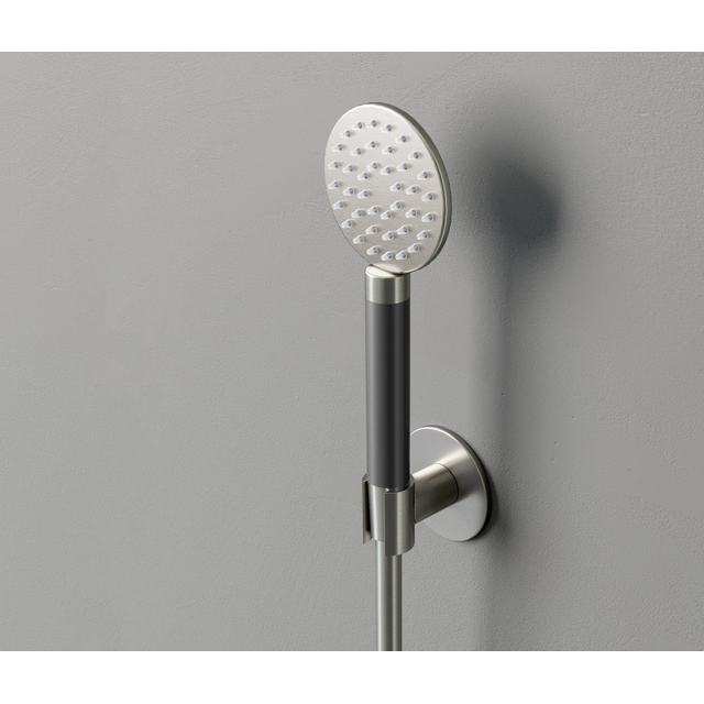 Goedkoopste Hotbath Cobber M444 ronde handdouche met wandsteun en doucheslang 150cm wit mat M444WH