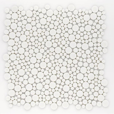 JOS. Plâtre Stucco Carreau mosaïque 30x30cm 9.4mm porcellanato Blanco