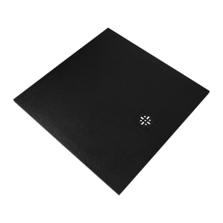 Saniclass Relievo douchebak 90x90cm Fine Stone antibacterieel en antislip zwart mat SHOWROOMMODEL