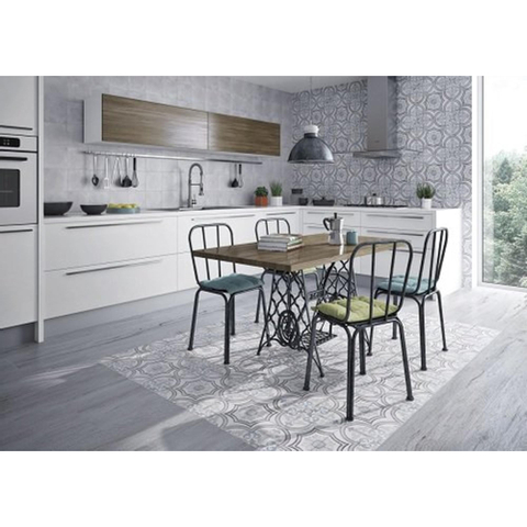 Terravito Belvico Decor carreau mural et de sol - 20x20cm - 8.5mm - Carré - Gris mat SW203625
