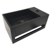 Wiesbaden Julia Fontein rechts - 35x20x16cm - solid surface - mat zwart SW296031