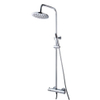 Wiesbaden Caral douche opbouwset met thermostatische mengkraan chroom SW10555 Wiesbaden Caral douche opbouwset met thermostatische mengkraan chroom SW10555